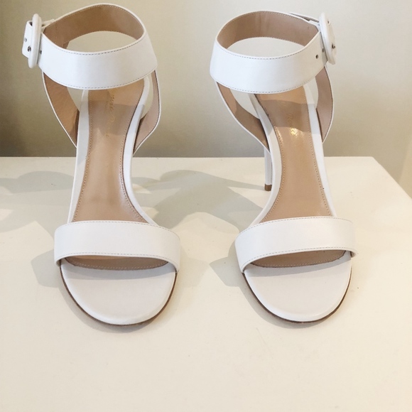 Gianvito Rossi Elyse Leather heel WHITE 38.5 - Picture 3 of 6